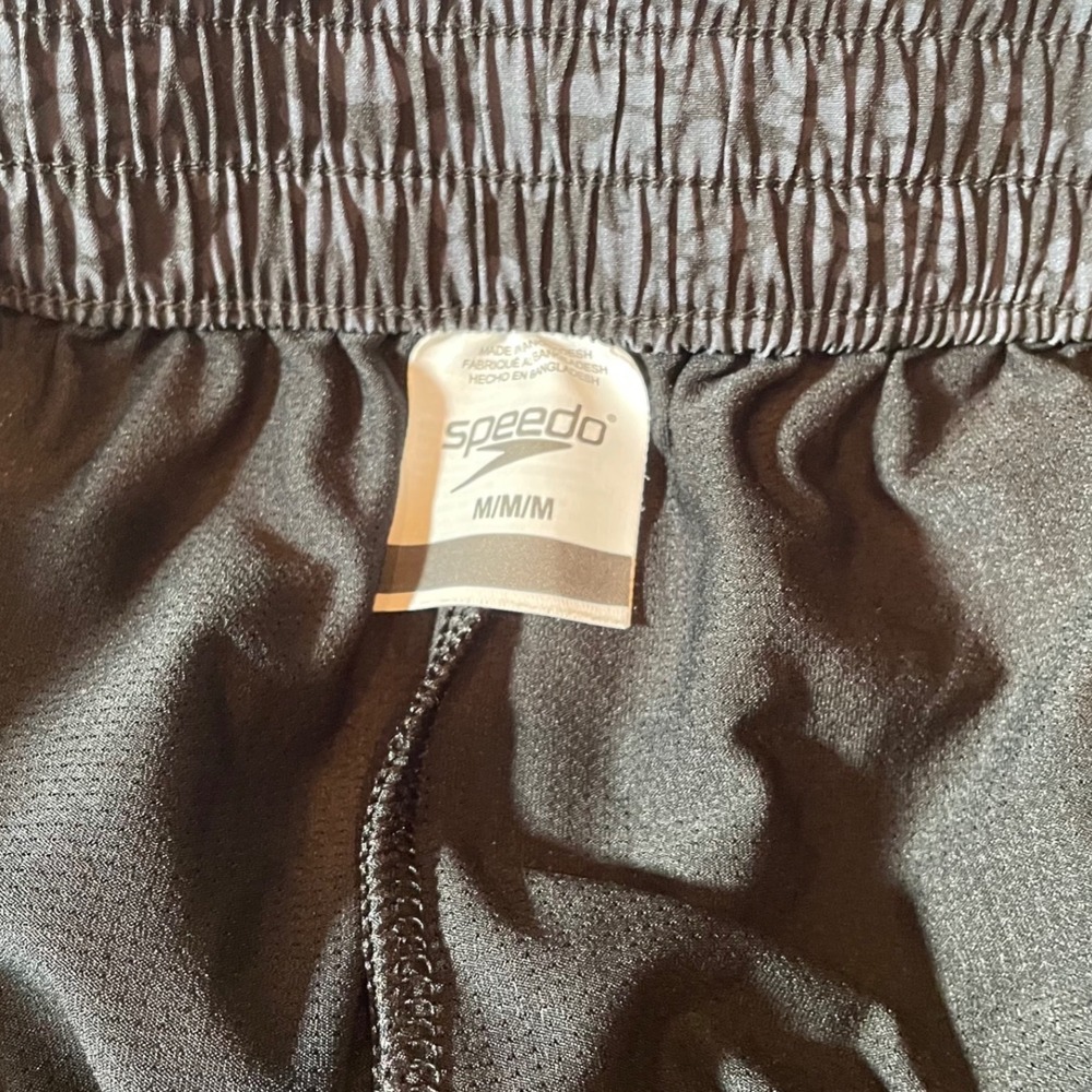 Speedo Womens Black Grey Leopard Print Swim Skort Built-in Liner Medium - Picture 4 of 7